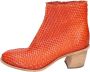 Moma Vintage leren enkellaarsjes Brown Dames - Thumbnail 2