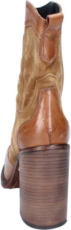 Moma Vintage Leren Enkellaarzen voor Vrouwen Brown Dames