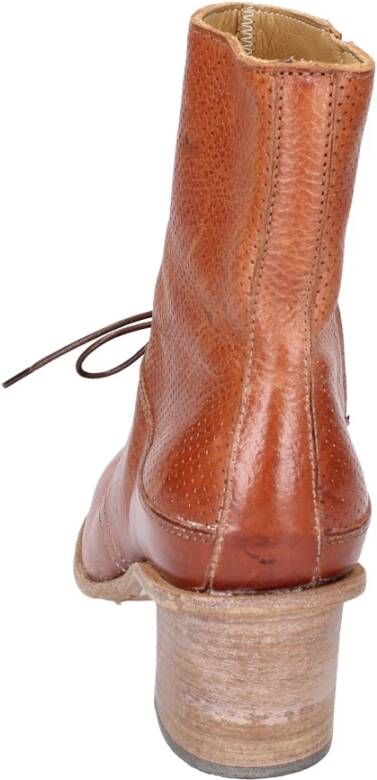 Moma Vintage Leren Enkellaarzen voor Vrouwen Brown Dames