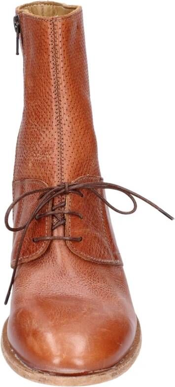 Moma Vintage Leren Enkellaarzen voor Vrouwen Brown Dames