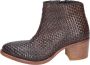 Moma Vintage Leren Enkellaarzen voor Vrouwen Brown Dames - Thumbnail 2
