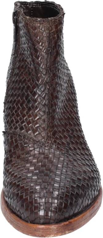 Moma Vintage Leren Enkellaarzen voor Vrouwen Brown Dames