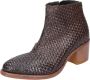 Moma Vintage Leren Enkellaarzen voor Vrouwen Brown Dames - Thumbnail 5
