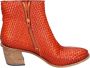 Moma Vintage Leren Enkellaarzen voor Vrouwen Red Dames - Thumbnail 3
