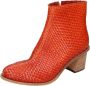 Moma Vintage Leren Enkellaarzen voor Vrouwen Red Dames - Thumbnail 5