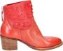 Moma Vintage Leren Enkellaarzen voor Vrouwen Red Dames - Thumbnail 3