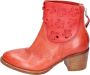 Moma Vintage Lederen Enkellaarsjes Red Dames - Thumbnail 2