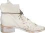Moma Vintage leren enkellaarsjes White Dames - Thumbnail 3