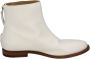 Moma Vintage Leren Enkellaarzen voor Vrouwen White Dames - Thumbnail 3