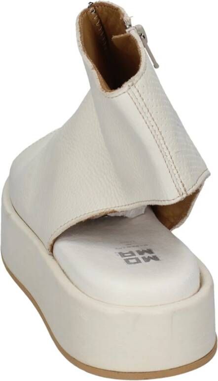Moma Vintage Leren Enkellaarzen voor Vrouwen White Dames