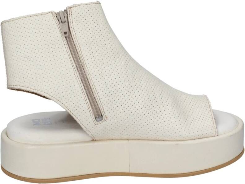 Moma Vintage Leren Enkellaarzen voor Vrouwen White Dames