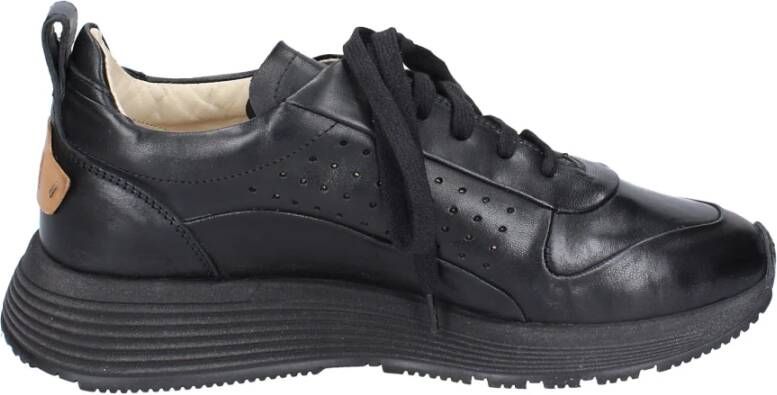 Moma Vintage Lederen Sneakers Black Heren