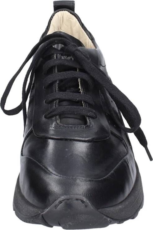 Moma Vintage Lederen Sneakers Black Heren