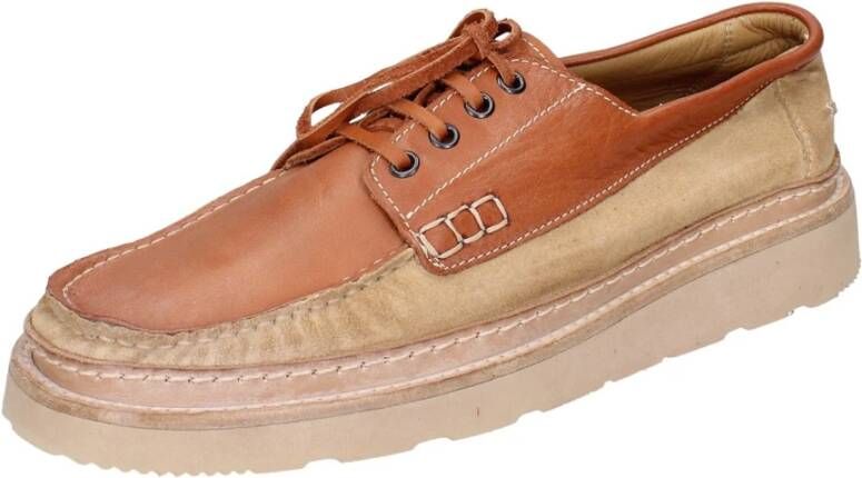 Moma Vintage Leder Sneakers Brown Heren