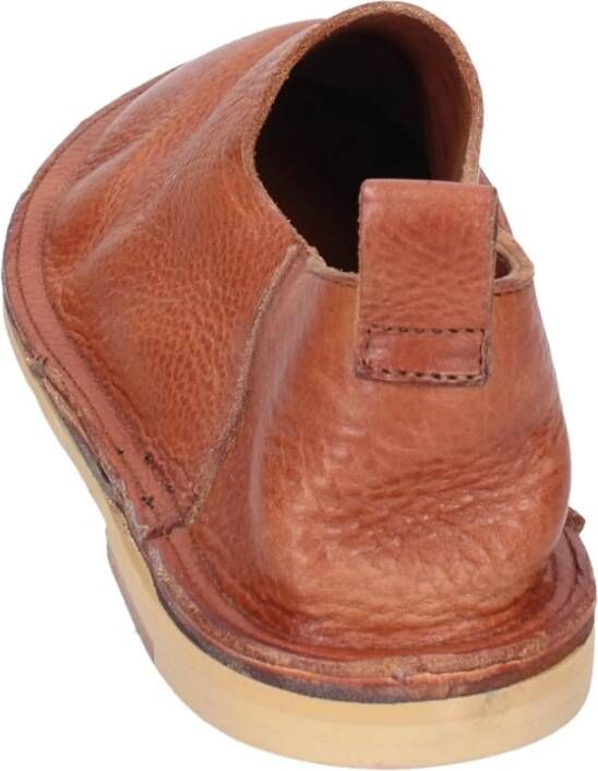 Moma Vintage Leder Slippers Brown Dames