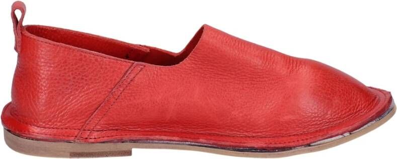 Moma Vintage Leren Instappers voor Vrouwen Red Dames