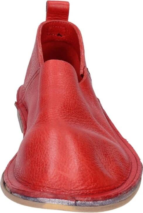 Moma Vintage Leren Instappers voor Vrouwen Red Dames