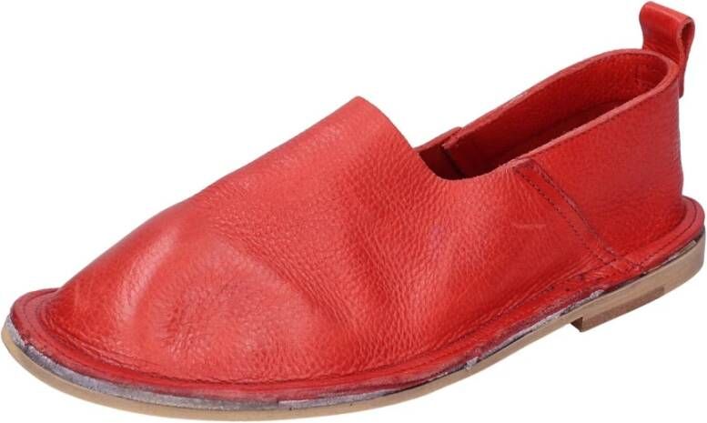 Moma Vintage Leren Instappers voor Vrouwen Red Dames