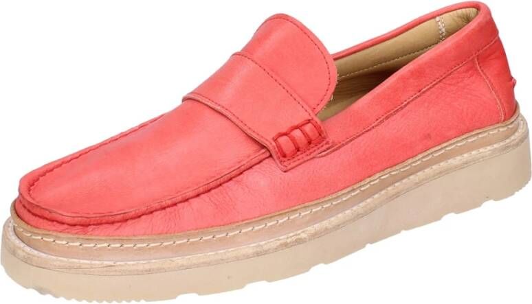 Moma Vintage Leren Loafers voor Mannen Red Heren