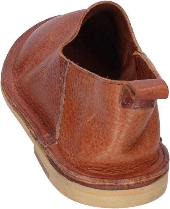 Moma Vintage Leren Loafers voor Vrouwen Brown Dames