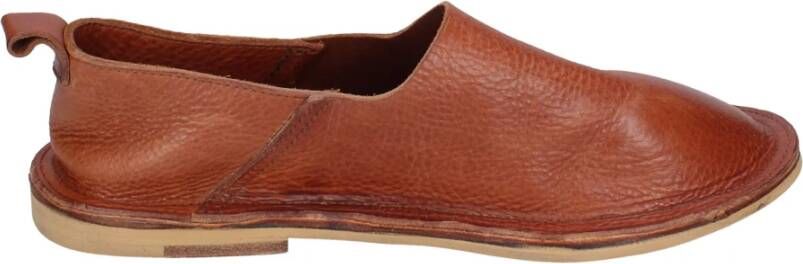 Moma Vintage Leren Loafers voor Vrouwen Brown Dames