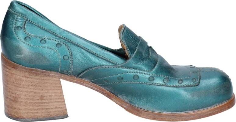 Moma Vintage Leren Loafers voor Vrouwen Green Dames