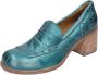 Moma Vintage Leren Loafers voor Vrouwen Green Dames - Thumbnail 5