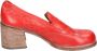 Moma Vintage Leren Loafers voor Vrouwen Red Dames - Thumbnail 3