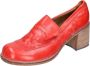 Moma Vintage Leren Loafers voor Vrouwen Red Dames - Thumbnail 5