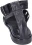 Moma Vintage Leren Sandalen voor Vrouwen Black Dames - Thumbnail 3