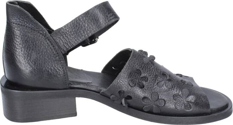 Moma Vintage Leder Sandalen Black Dames