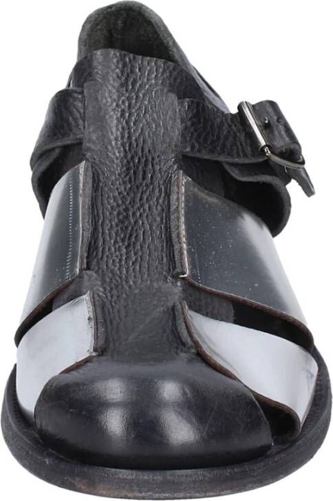 Moma Vintage Leren Sandalen voor Vrouwen Black Dames