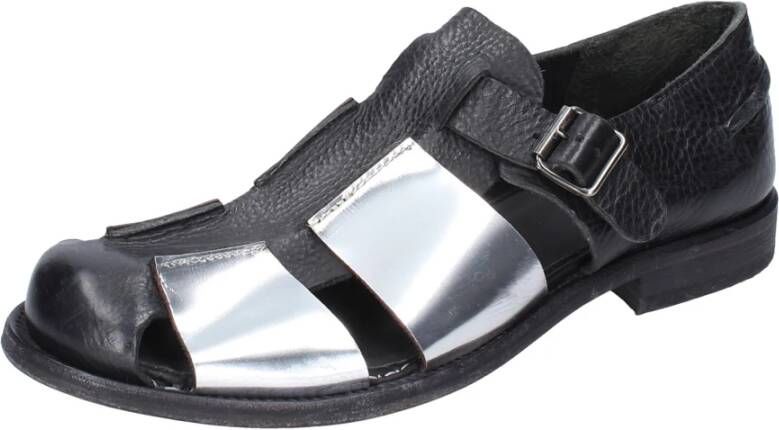Moma Vintage Leren Sandalen voor Vrouwen Black Dames