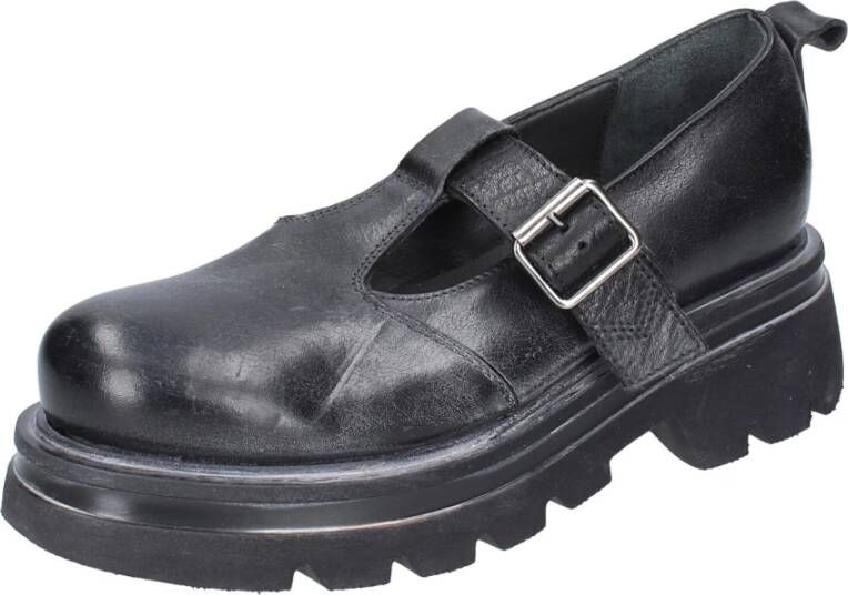 Moma Vintage Leren Sandalen voor Vrouwen Black Dames
