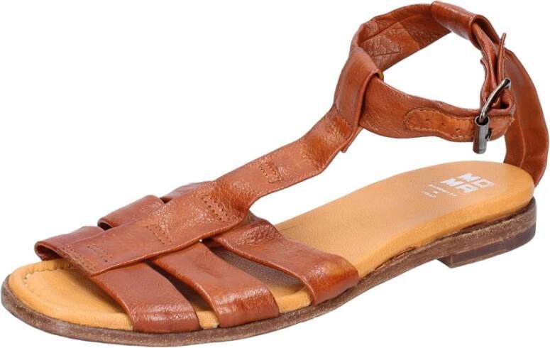 Moma Vintage Leren Sandalen voor vrouwen Brown Dames