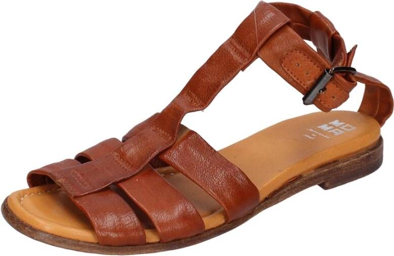 Moma Vintage Leren Sandalen voor Vrouwen Brown Dames
