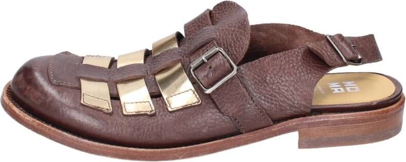 Moma Vintage Leren Sandalen voor Vrouwen Brown Dames