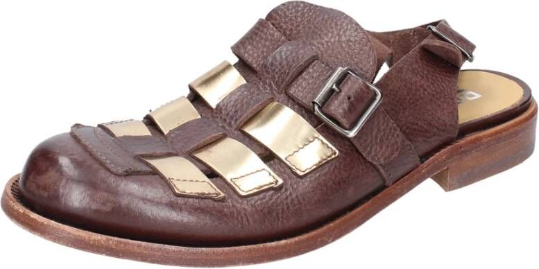 Moma Vintage Leren Sandalen voor Vrouwen Brown Dames