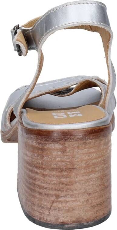 Moma Vintage Leren Sandalen voor Vrouwen Gray Dames
