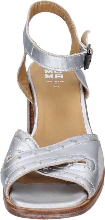 Moma Vintage Leren Sandalen voor Vrouwen Gray Dames