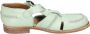 Moma Vintage Leren Sandalen voor Vrouwen Green Dames - Thumbnail 3