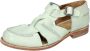 Moma Vintage Leren Sandalen voor Vrouwen Green Dames - Thumbnail 5