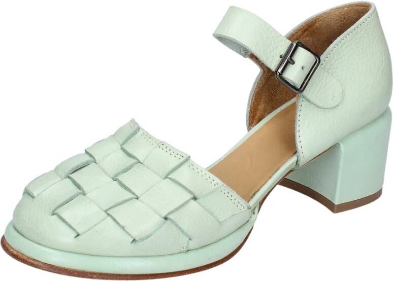 Moma Vintage Leren Sandalen voor Vrouwen Green Dames