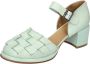 Moma Vintage Leren Sandalen voor Vrouwen Green Dames - Thumbnail 5