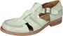Moma Vintage Leren Sandalen voor Vrouwen Green Dames - Thumbnail 5