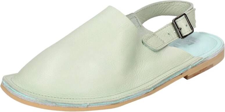 Moma Vintage leren sandalen voor vrouwen Green Dames
