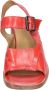 Moma Vintage Leren Sandalen voor Vrouwen Red Dames - Thumbnail 4