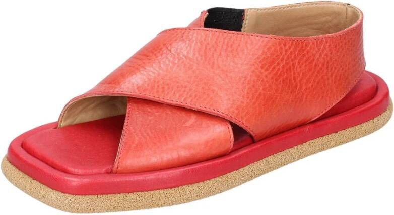 Moma Vintage Leren Sandalen voor Vrouwen Red Dames