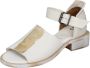 Moma Vintage Leder Sandalen White Dames - Thumbnail 5