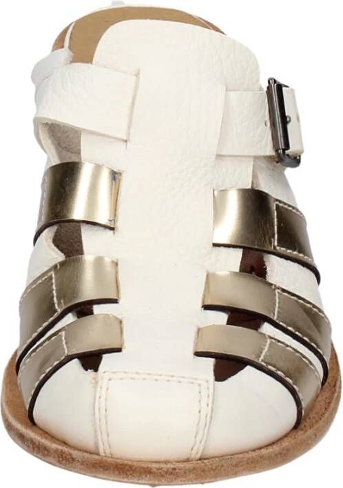 Moma Vintage Lederen Hakkenmuiltjes White Dames